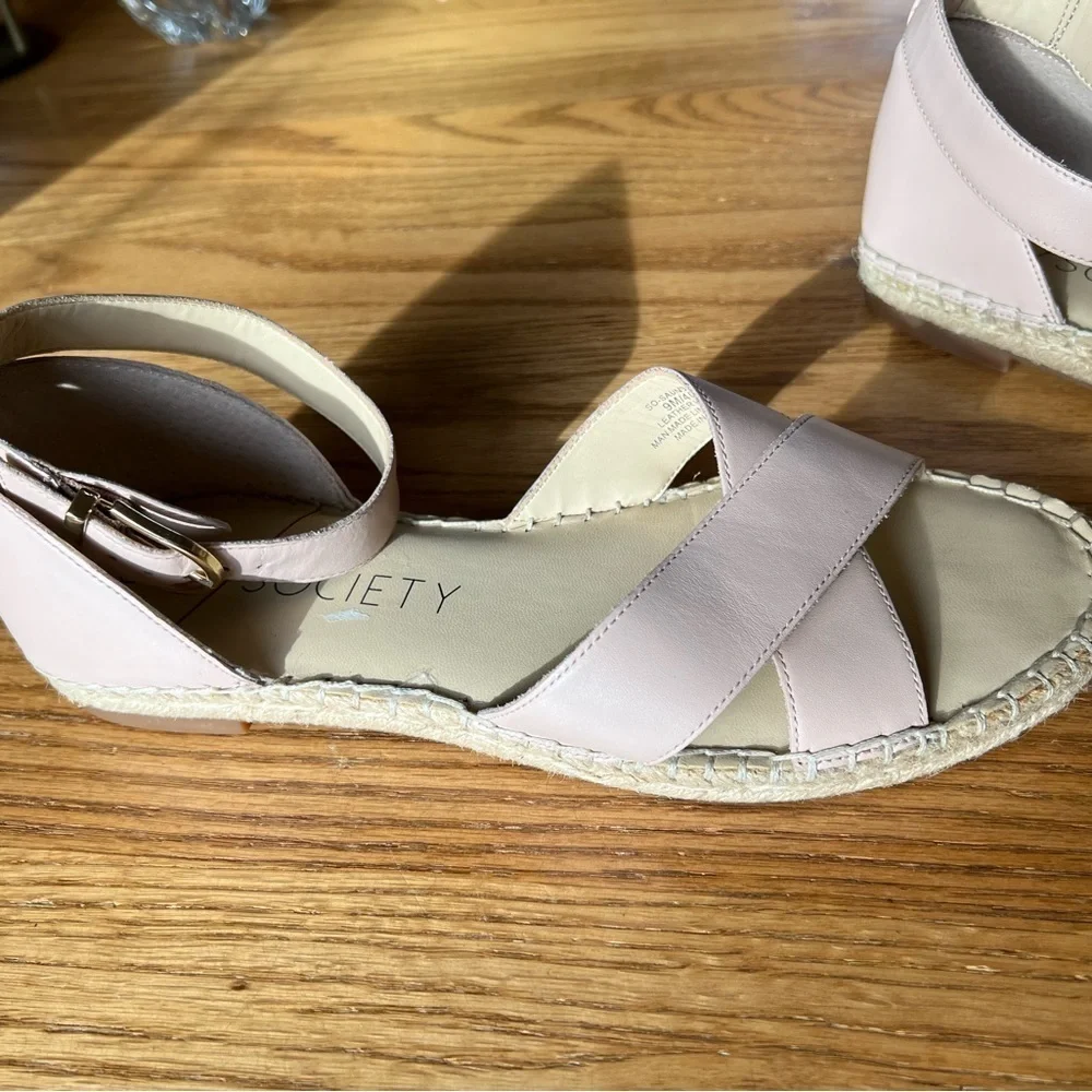 Sole Society Sandals Womens Saundra Leather Pink Shoes Size 9.5 - Picture 6 of 7